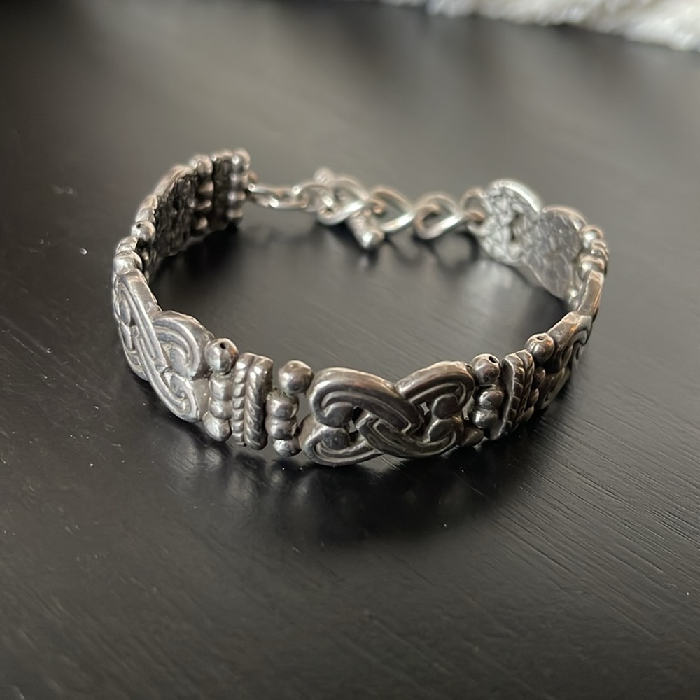 Brighton Silver Interlocking Hearts Bracelet